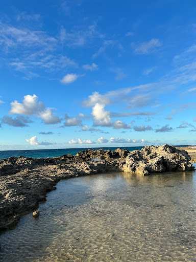 This beach spot in St. Croix had it all–texture, crystal clear water and perfect skies. We knew it was the spot for our girl Camille Kostek.